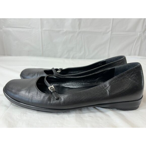 Prada Mary Jane Black soft nappa leather Loafer Ballet Flats Size 8 - Picture 4 of 11